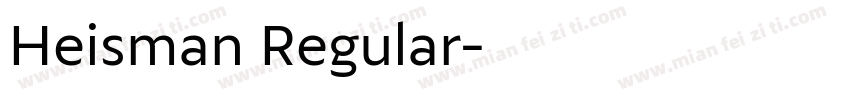 Heisman Regular字体转换